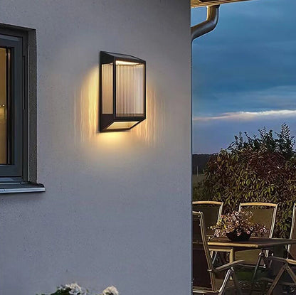 Solar Stainless Steel Acrylic LED Outdoor Wall Sconce Lamp