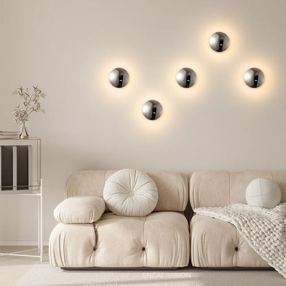 Spherical Electroplated Aluminum LED Wall Sconce Lamp