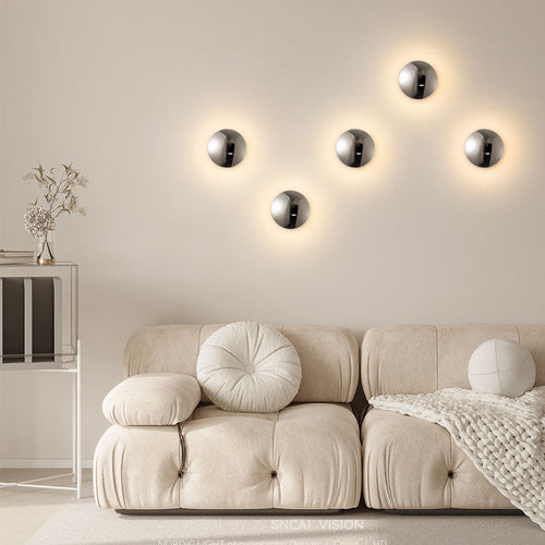 Spherical Electroplated Aluminum LED Wall Sconce Lamp