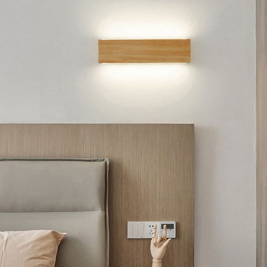 Scandinavian Wood Linear LED Wall Sconce