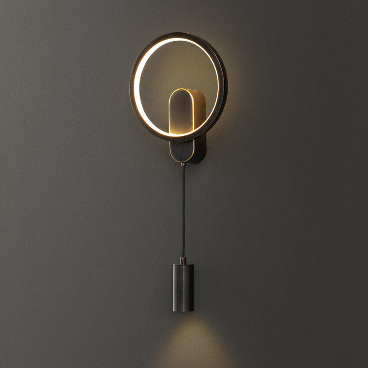 Industrial All Copper Nordic Round LED Wall Sconce Lamp