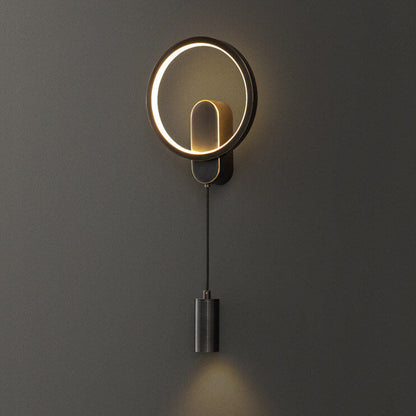 Industrial All Copper Nordic Round LED Wall Sconce Lamp