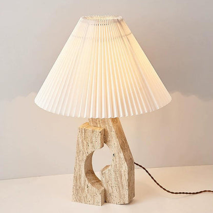 Contemporary Creative Dome Stone Fabric 1-Light Table Lamp