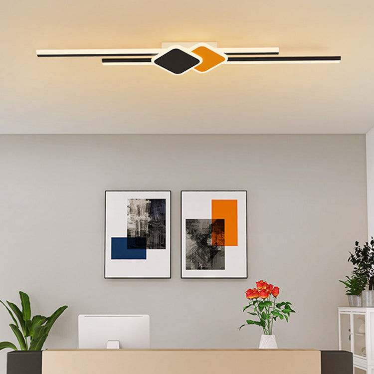Long Rhombus Iron Aluminum Acrylic LED Wall Sconce Lamp