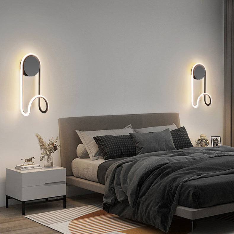 Scandinavian Acrylic Round Hook Led Wall Sconce Lamp