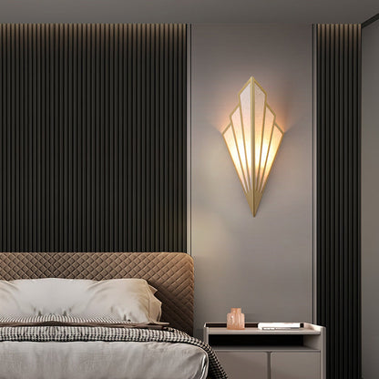 Creative Scalloped Iron Linen 1-Light Wall Sconce Lamp
