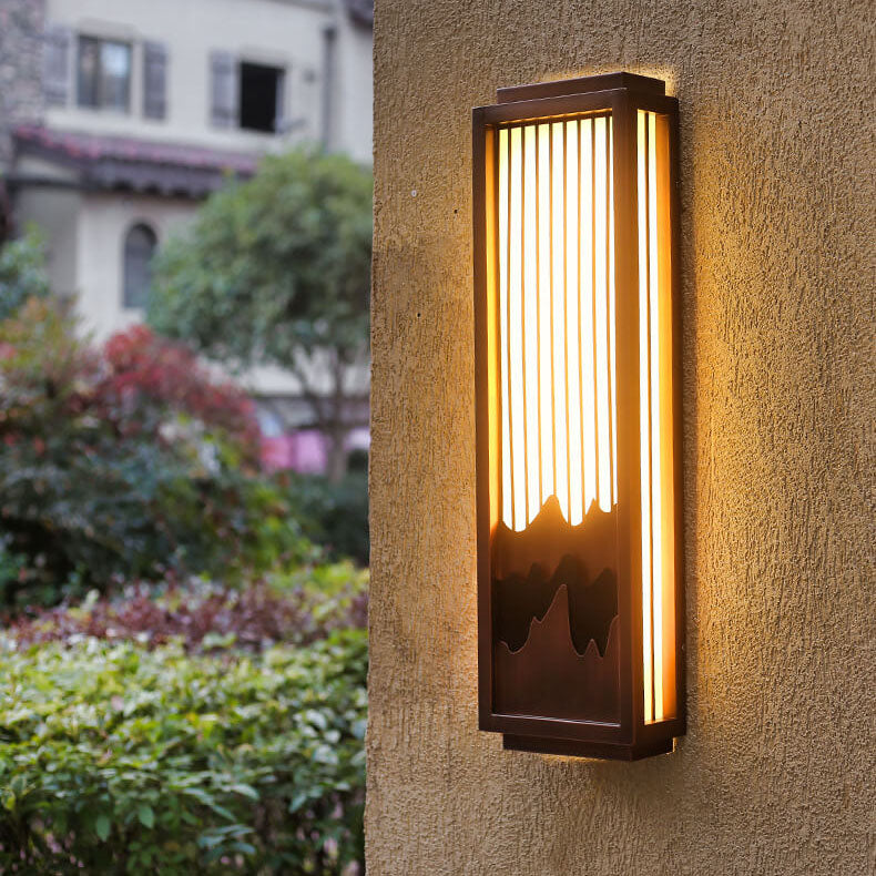 Chinese Steel Outdoor Waterproof 1-Light Wall Sconce Lamp