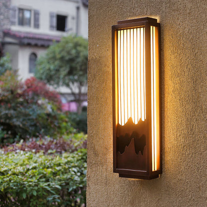 Chinese Steel Outdoor Waterproof 1-Light Wall Sconce Lamp