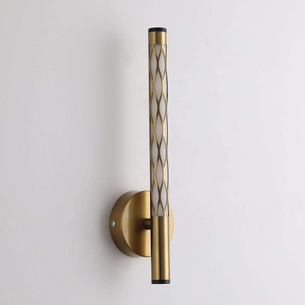 Minimalist Cylindrical Hollow Iron PC LED Wall Sconce Lamp