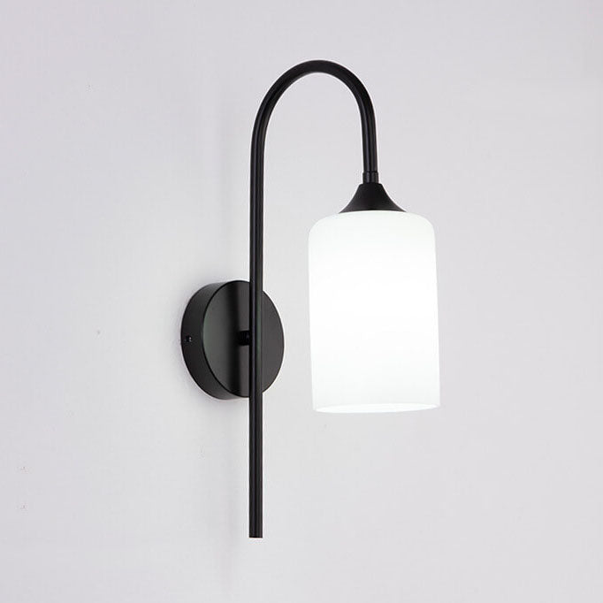 Glass Shade Bending Arm 1-Light Wall Sconce Lamp