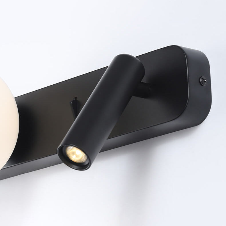 Glass Sphere LED Spotlight Reading Wall Sconce Lamp