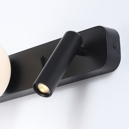 Glass Sphere LED Spotlight Reading Wall Sconce Lamp