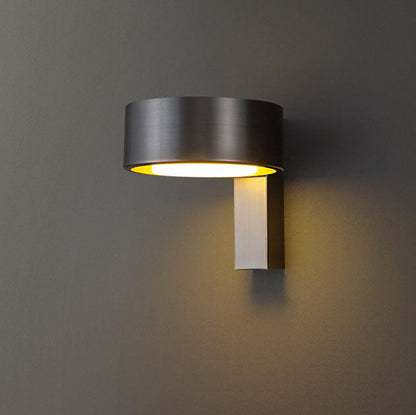 Round Rectangle Full Copper Acrylic LED Wall Sconce Lamp