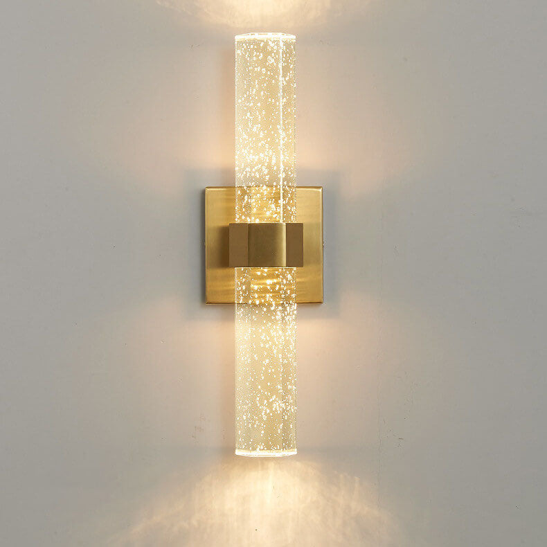 Luxury Cylinder Aluminum Crystal LED Wall Sconce Lamp