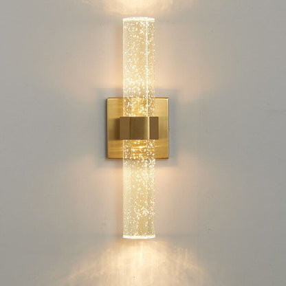 Luxury Cylinder Aluminum Crystal LED Wall Sconce Lamp