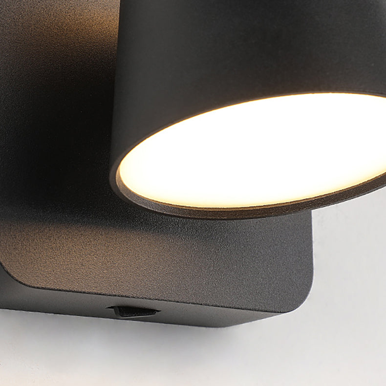 Round Square Base Iron Aluminum PS LED Wall Sconce Lamp