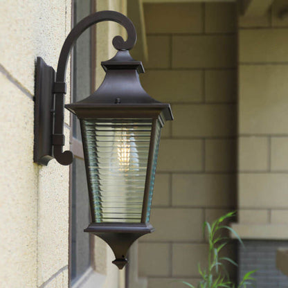 Square Aluminum Outdoor Waterproof 1-Light Wall Sconce Lamp