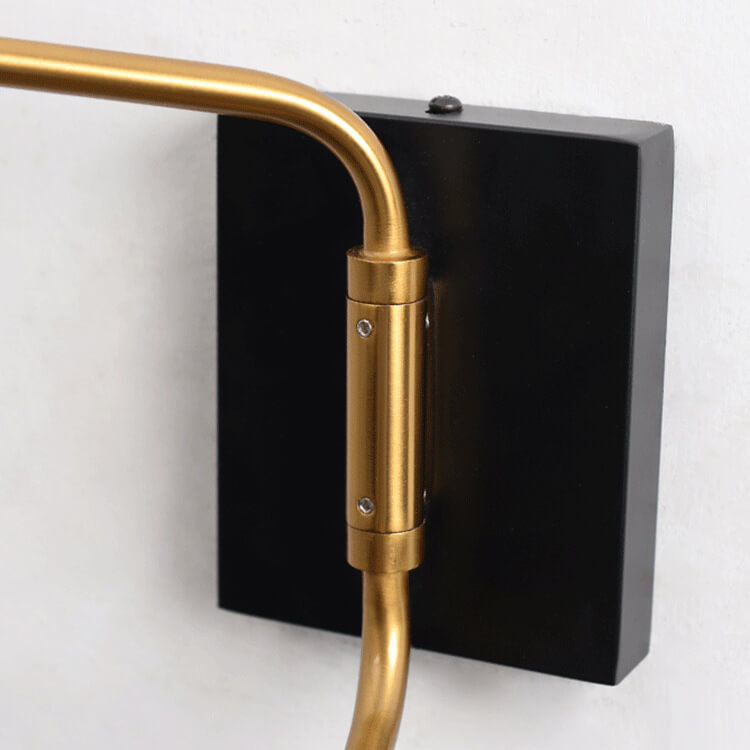 Light Iron Long Arm 1/2-Light Wall Sconce Lamp