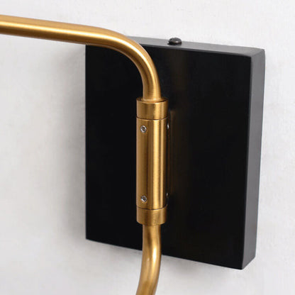 Light Iron Long Arm 1/2-Light Wall Sconce Lamp