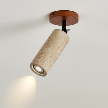 Japanese Cylindrical Spotlight 1-Light Wall Sconce Lamp
