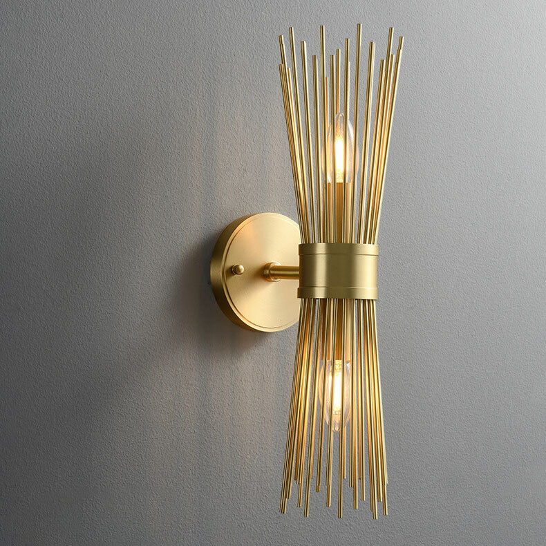 Luxury Copper Branch Column 1/2 Light Wall Sconce Lamp