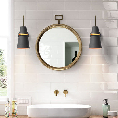 Scandinavian Iron Cylinder Horn 1-Light Wall Sconce Lamp