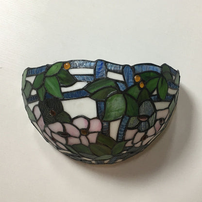 Tiffany Flower Dragonfly 1-Light Wall Sconce Lamp