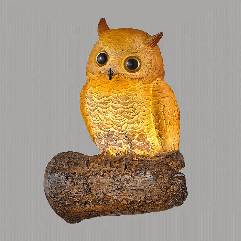 Traditional Resin Animal Owl 1-Light Wall Sconce Lamp