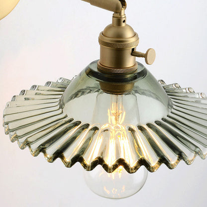 Scandinavian All Copper Glass 1-Light Wall Sconce Lamp