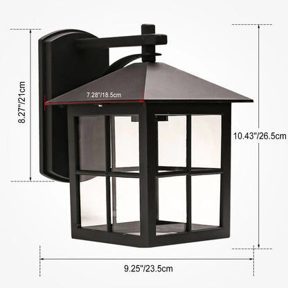Simplicity Square Glass Shade 1-Light Wall Sconce Lamp