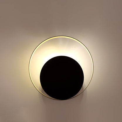 Modern Minimalist Iron Circle Ring 1-Light Wall Sconce Lamp