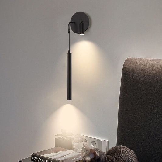 Minimalist Long Cylindrical Spotlight LED Wall Sconce Lamp