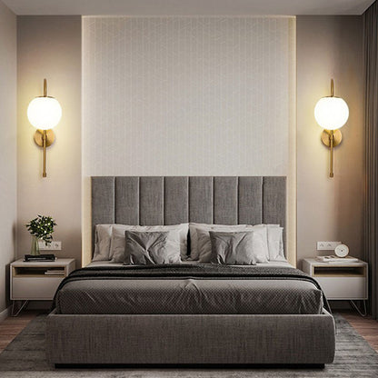 Scandinavian Round Ball Iron Glass 1-Light Wall Sconce Lamp