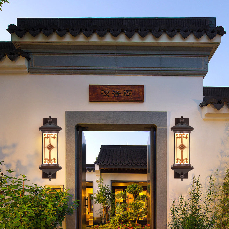 Chinese Knot Pattern LED Waterproof Solar Wall Sconce Lamp