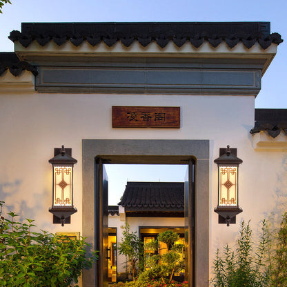 Chinese Knot Pattern LED Waterproof Solar Wall Sconce Lamp