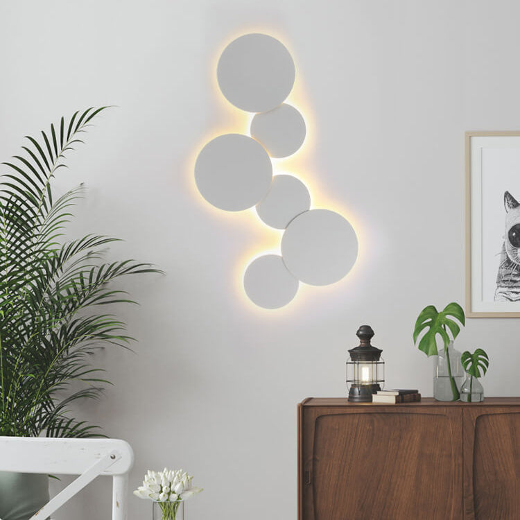 Modern Minimalist Round Eclipse Iron LED Wall Sconce Lamp