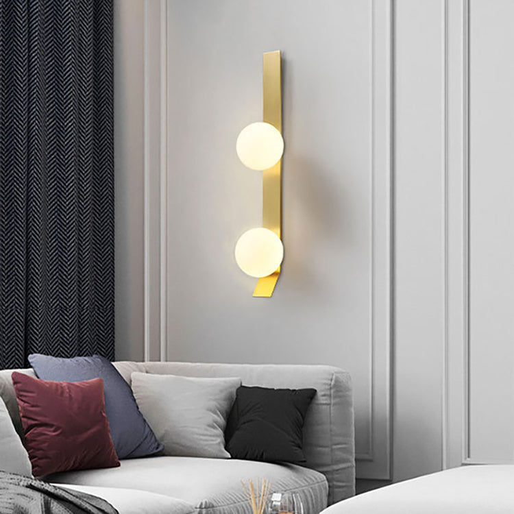 Simplicity Glass Ball Shade 1/2-Light Wall Sconce Lamp