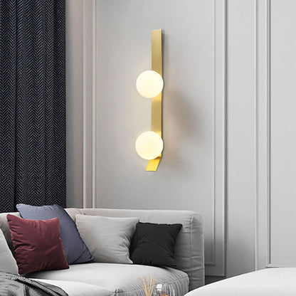 Simplicity Glass Ball Shade 1/2-Light Wall Sconce Lamp