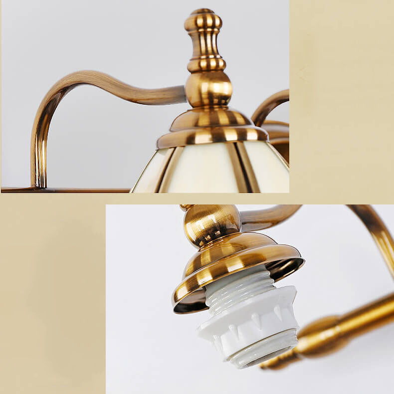 Light Iron Copper Glass LED Vanity Light Wall Sconce Lamp