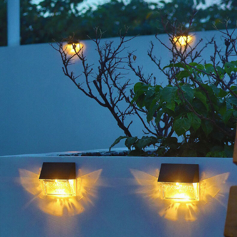 Solar Light Outdoor Patio Fence LED Wall Sconce Lamp