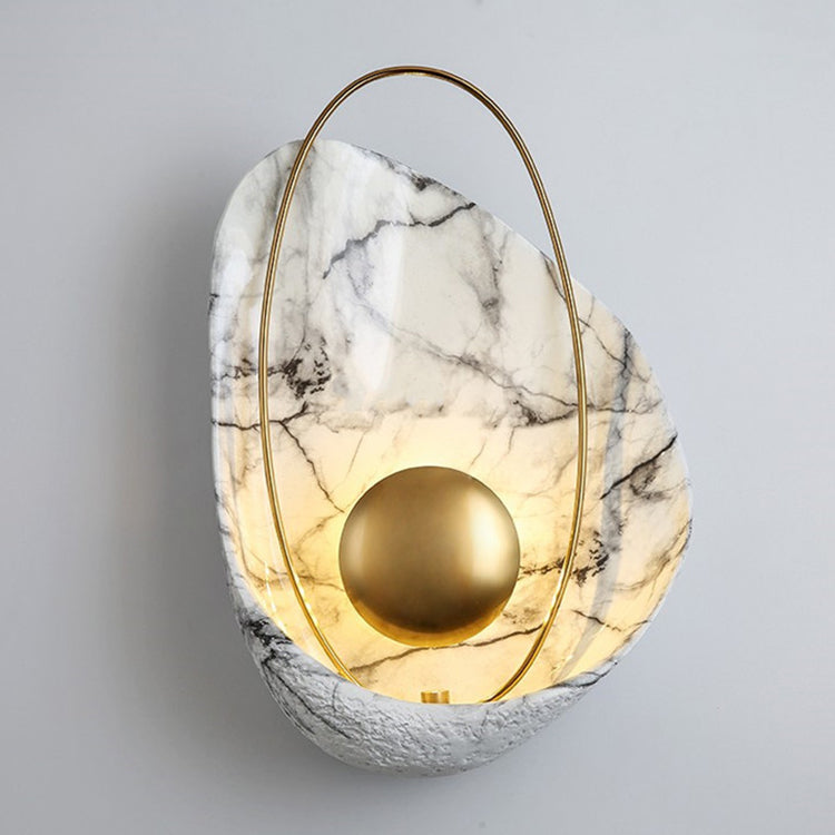 Scandinavian Shell Resin Metal LED Wall Sconce Lamp
