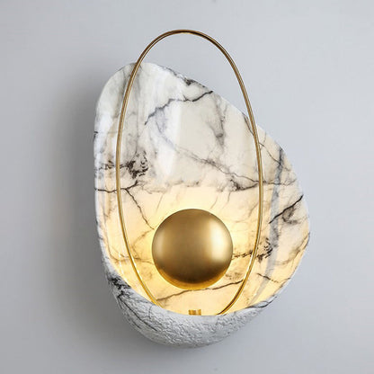 Scandinavian Shell Resin Metal LED Wall Sconce Lamp