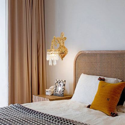 French All-Copper Branch 1/2-Light Wall Sconce Lamp