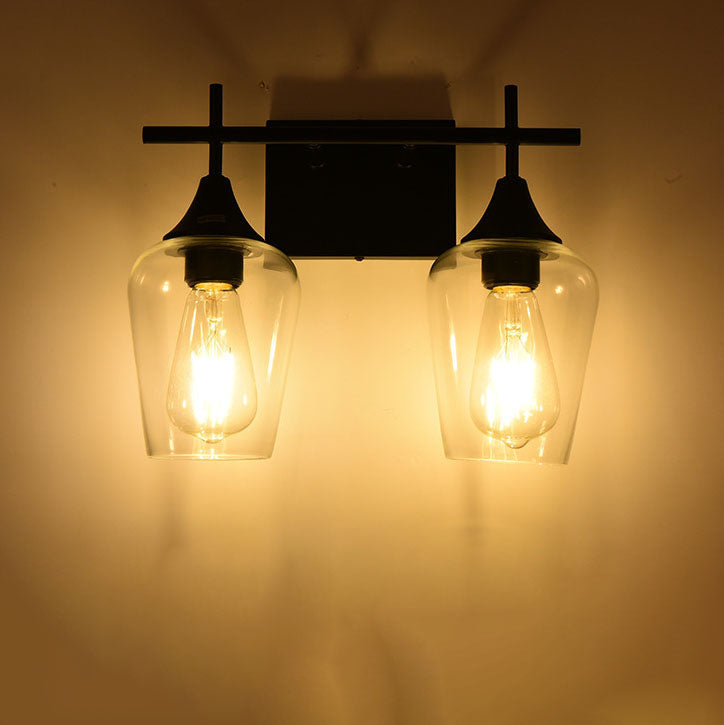 Traditional Wine Glass Iron 2/3 Light Wall Sconce Lamp