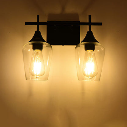 Traditional Wine Glass Iron 2/3 Light Wall Sconce Lamp