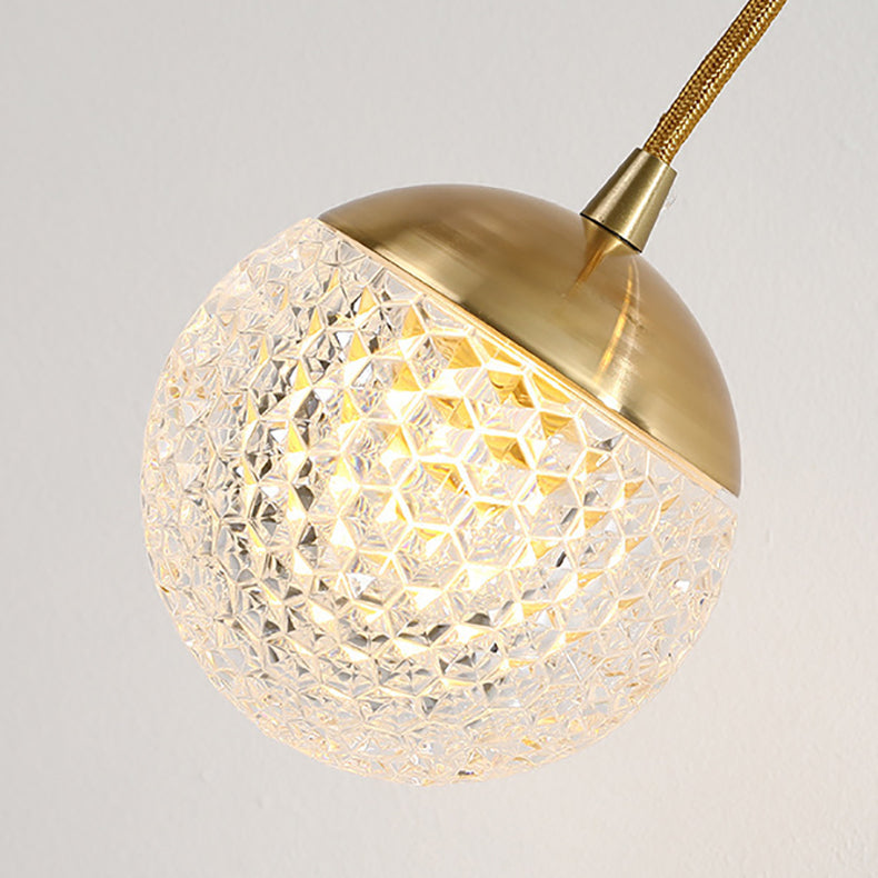 Iron Acrylic Ball Pendant 1-Light LED Wall Sconce Lamp