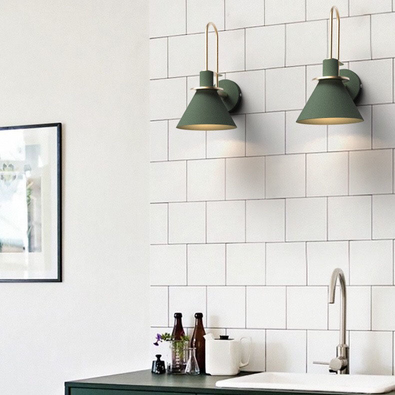 Scandinavian Macaron Horn Iron 1-Light Wall Sconce Lamp