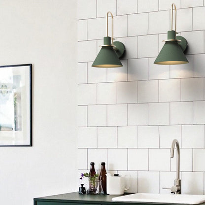 Scandinavian Macaron Horn Iron 1-Light Wall Sconce Lamp