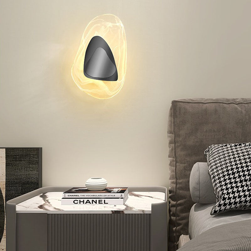 Creative Irregular Oval Iron Crystal LED Wall Sconce Lamp