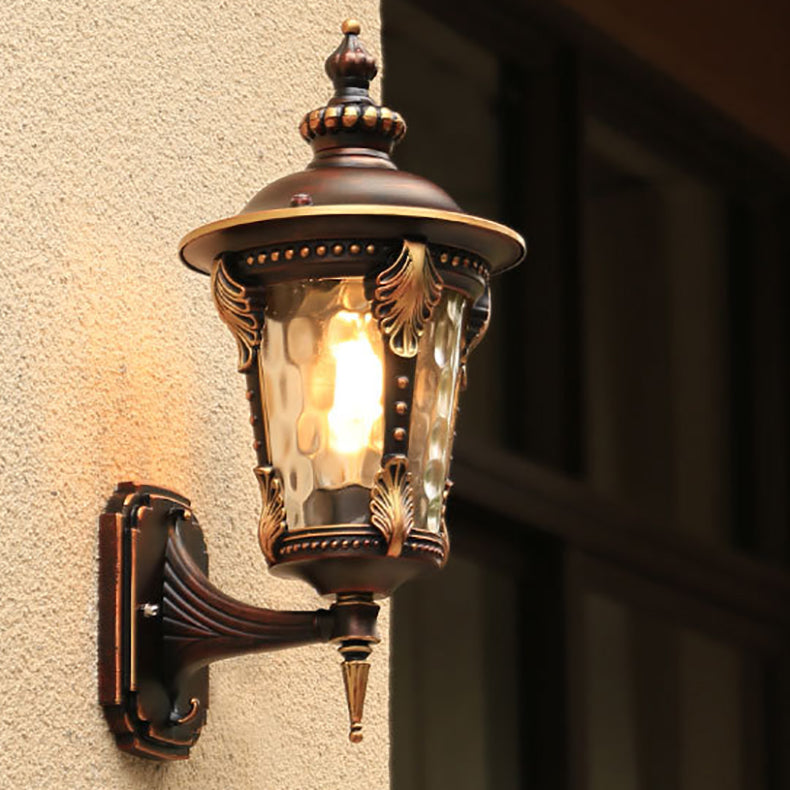 Cylinder Aluminum Glass 1-Light Wall Sconce Lamp